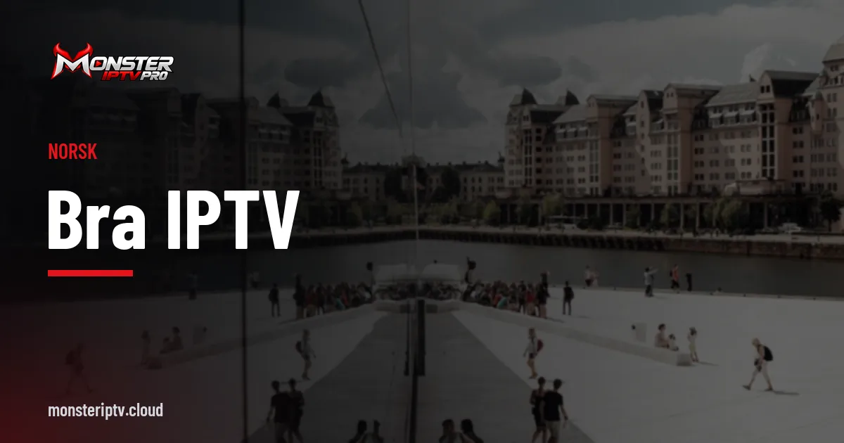 Banner med teksten bra IPTV over en gate i Oslo