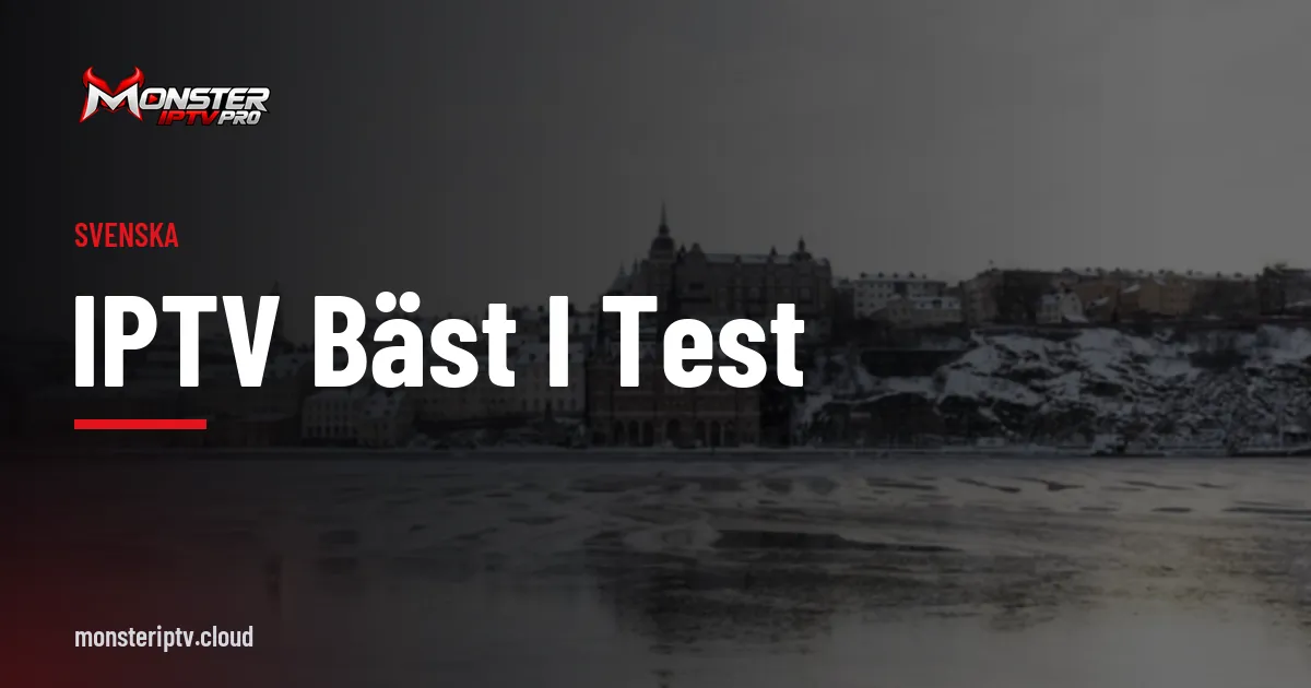 Banner med texten IPTV bäst i test över en gata i Stockholm