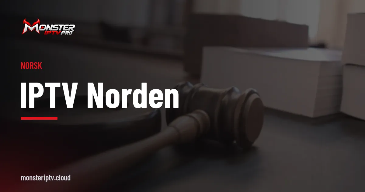 Banner med teksten IPTV Norden over en dommerklubbe