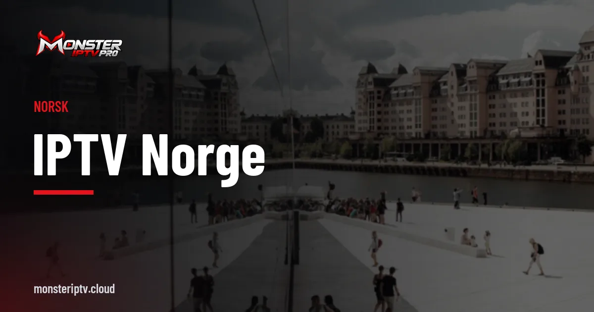 Banner med teksten IPTV Norge over en gate i Oslo