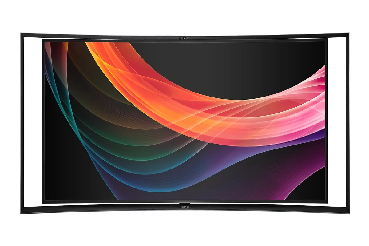 A Samsung smart TV with streaming apps on the home screen